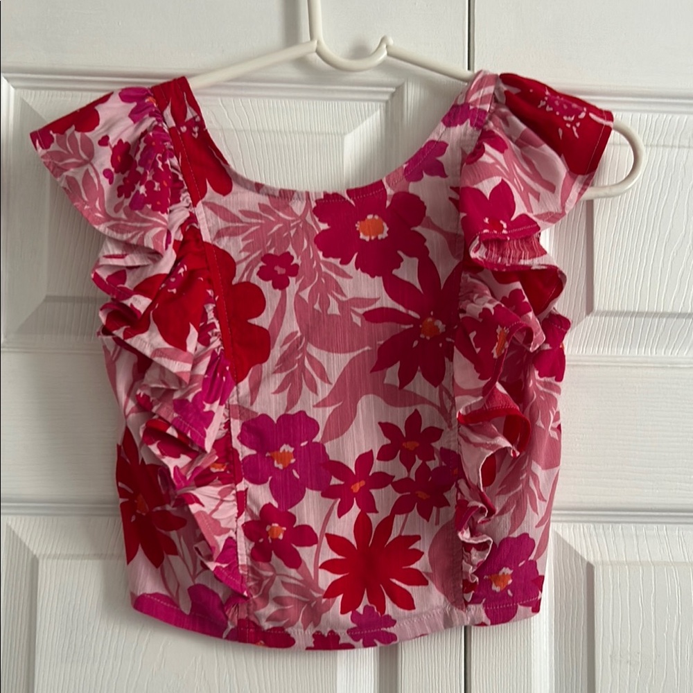 Gap Kids Girls Floral Ruffle Top 🌺